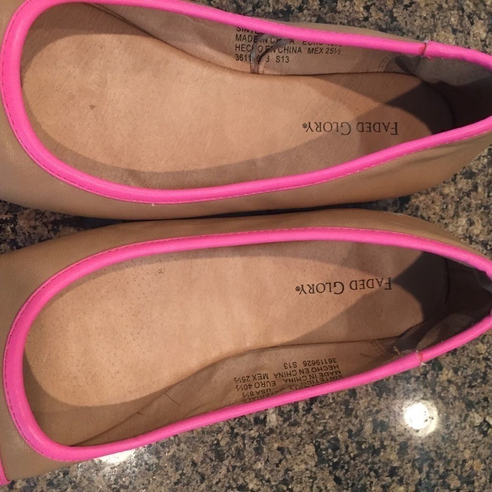 Faded Glory Pink and Tan Flats - Picture 8 of 8